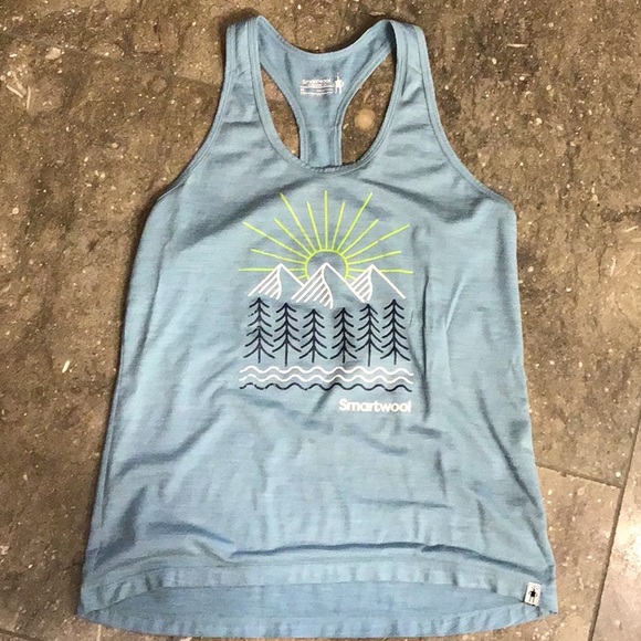 Smartwool Tops - Smartwool graphic tank, M, blue